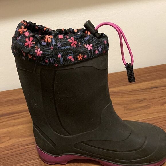 Kamik Child Snobuster 2 Winter Boots. Size 1. Navy Magenta. Warm/waterproof. - Picture 2 of 5